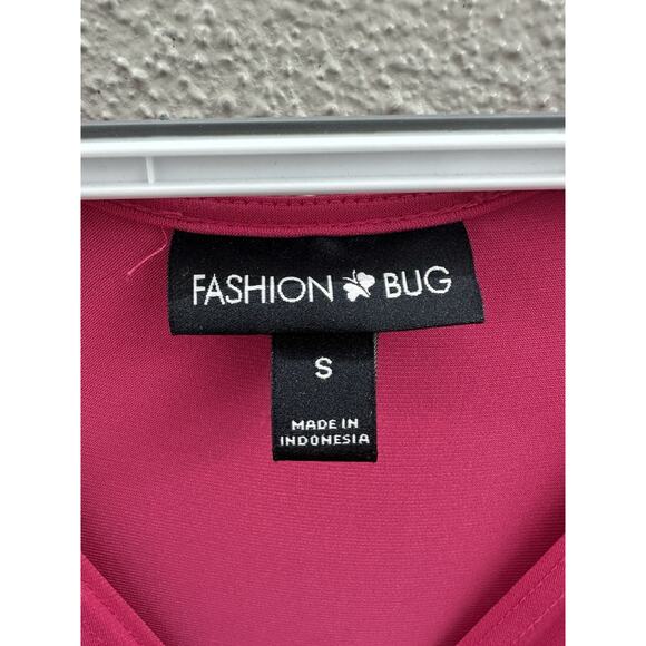 Fashion Bug Womens Dress Size Small Pink Black Sleeveless - Picture 3 of 11